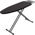Full Size Ironing Board 15" X 47" with Heat Resistant Cover and Thicken Felt Pad, Safety Iron Rest, Heavy Duty,Anti-Skid Feet, Height Adjustable