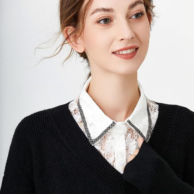 Fake Collar Detachable Dickey Collar Half Shirt Blouse Collar Faux False Collar for Women