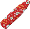 Christmas Snowmen Snowflake Full Size Ironing Board Cover Scratches-Proof Heat Reflective Premium Fabric Cover with Cozy Nose Pocket Suit for Extra Wide 15 x 54 Ironing Boards Decor