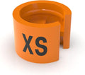 Colored Hanger Sizer Garment Markers (Choose Your Size(s)) Color Coded Size Clips - 100 Pieces/Size (XS, Orange)