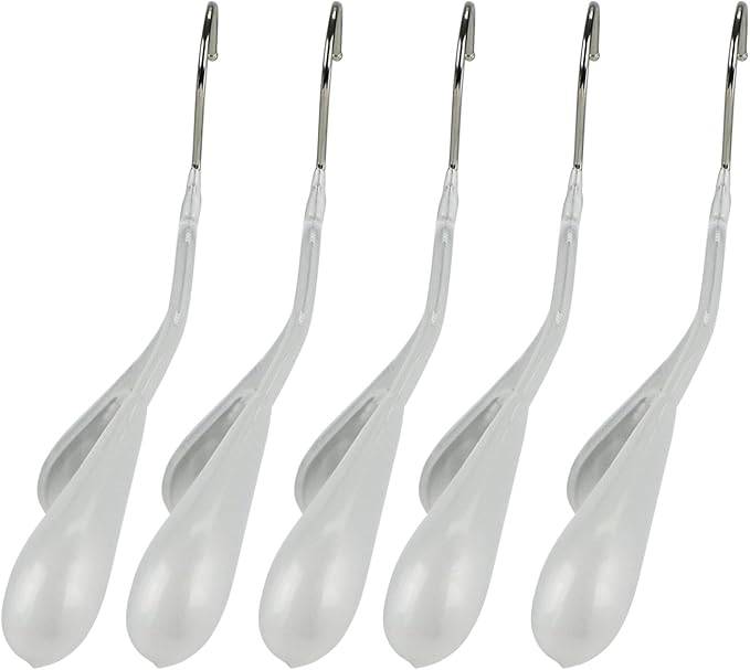 Mawa by Reston Lloyd BodyForm Series Non-Slip Space-Saving Clothes Hanger with Bar For Pants, 16 1/2", Style 42/LS, Set of 5, White