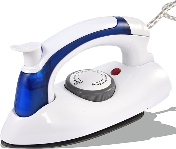 Portable Mini Steam Iron - Handheld Folding Flat Iron for Clothes, Non Stick Sole Plate, Temperature Control, Small Size for Home Travel