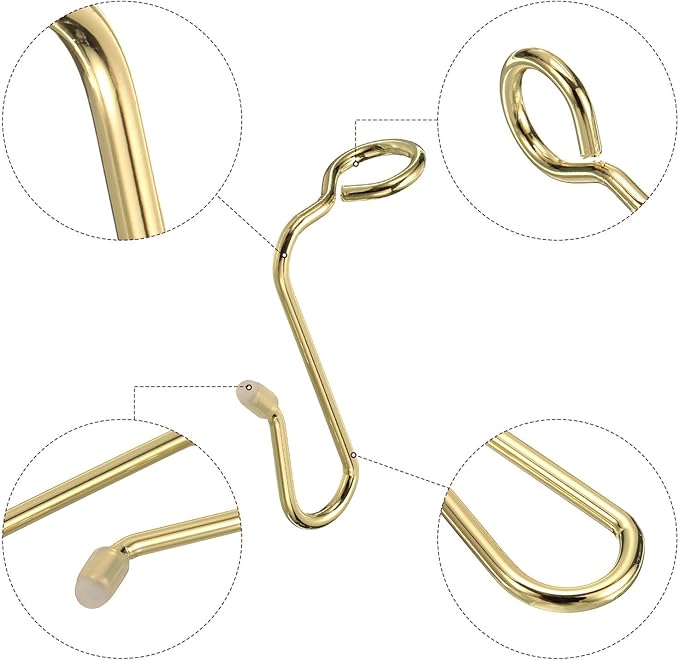 uxcell 30 Pcs Clothes Hanger Connector Hooks, Metal Hanger Extender Hooks for Wooden Metal Clothes Hangers Gold Tone