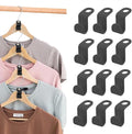 Clothes Hanger Connector Hooks, 80PCS Sturdy Mini Cascading Hanger Hooks, Thickened 20lbs Space Saving Closet Hanger Organizer, Hanger Extender Clips, Hanger Connection Hooks for Closet（Black）
