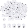 MECCANIXITY Clothes Hanger Marker Colored Hanger Sizer Garment Markers Tag (Number 54, White) for Garment Clothing Color Coding, Pack of 100 Pcs