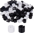 GORGECRAFT 110Pcs Clothes Hanger Markers Blank Tags Garment Hanger Size Markers Assortment Kit Fit 9.5mm Rod for Clothing Snap Number Labels Accessories Color Coding Black White with Storage Box