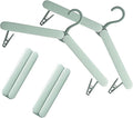 4 Pack Travel Hangers,Foldable Hangers,with Hidden Clips,Lightweight and Portable,Space Saving,Suitable for Skirts, Pants,Suits, Jackets, etc (Green)