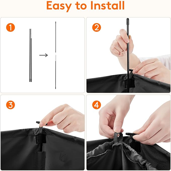 Lifewit 136L Double Laundry Hamper with Lid and Removable Laundry Bags, Large Divided Hamper, Collapsible 2 Section Laundry Basket with Handles for Bedroom, Bathroom, College Dorm, Laundry Room, Black