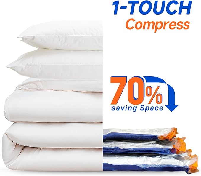 Vacuum Storage Bags with Rechargeable Cordless Pump,15 Pack 3 Size Compression Packing Cubes Seal Bags, Space Saver for Clothes and Clothing Blankets Organization Space Saving