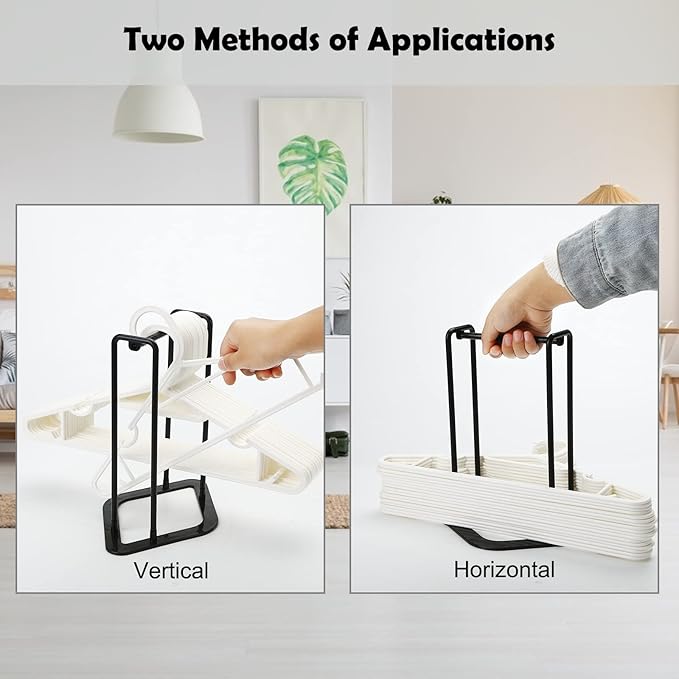 Portable Hanger Organizer Rack, Hanger Storage Stacker Holder Caddy for Closet Laundry Dry Cleaning Room