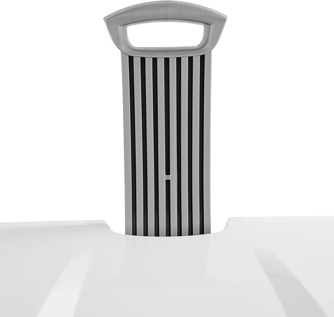 Plastic Laundry Hamper, Adult-Sized White Clothes Basket with Wheels, Large White Plastic Clothes Basket for Home, Dorm or Laundry Room