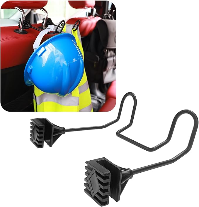 Hard Hat Holder for Truck Seat - Work Truck Accessories for Hard Hat & Safety Vest,Car Back Seat Headrest Hooks for Men (1 PCS)