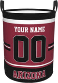 Custom Arizona Laundry Hamper Personalized Laundry Basket Customized Name And Number Collapsible Storage Basket for Bedroom Bathroom Living Room Gifts