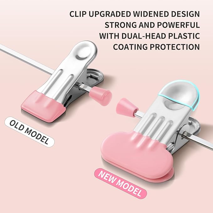 Pants Hangers with Wide Clips 50 Pack Adjustable Skirt Hangers for Women Non-Slip Clothes Hanger for Pants Heavy Duty Space Saving Trousers Hanger for Jeans,Shorts Pink,12Inch