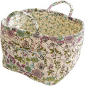 Floral Fabric Storage Basket Car Interior Storage Basket Underwear Sundries Laundry Baskets Supplies Home Organizer Bag (style 6)