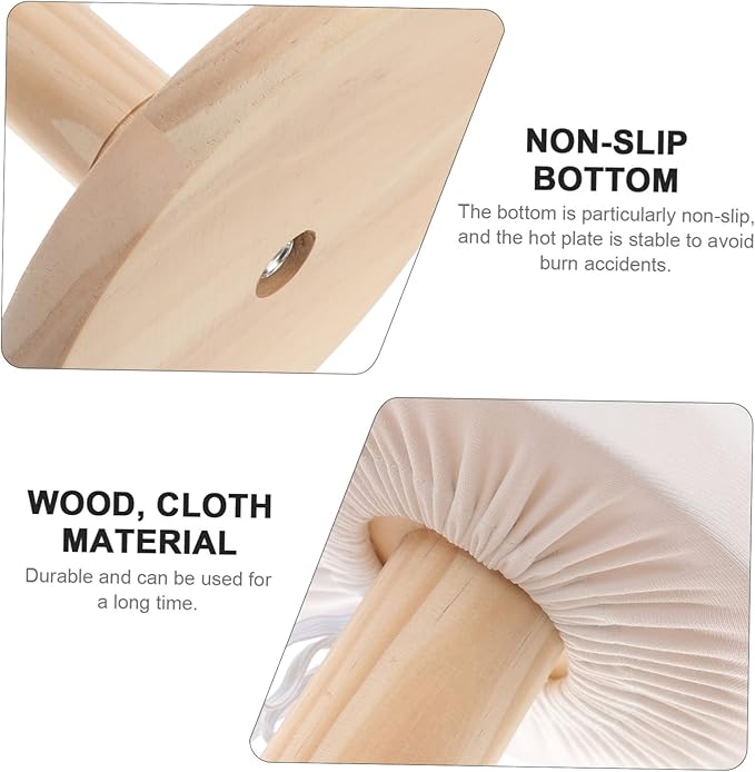 Ironing Board Tabletop Small Ironing Tool Round Ironing Board Wood Pressing Board Desktop Protector Foldable Ironing Board for Bra Clothes Pants
