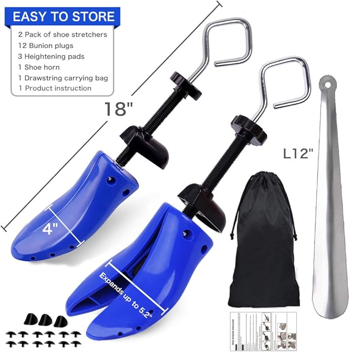 LANNEY Shoe Stretcher for Women & Men Wide Feet - Premium Shoe Expander Widener Stretch Length Width