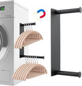 Hanger Organizer Stacker, Magnetic Hanger Storage Holder, Hanger Stacker for Closet Laundry Room, Closet No Punch Space Saving Magnetic Hanger Storage Organizer