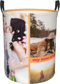 Custom Laundry Basket,Personalized Laundry Hamper With Photo Name,Customized Dirty Clothes Hamper With Handle,Collapsible Storage Basket For Bathroom Living Room Bedroom