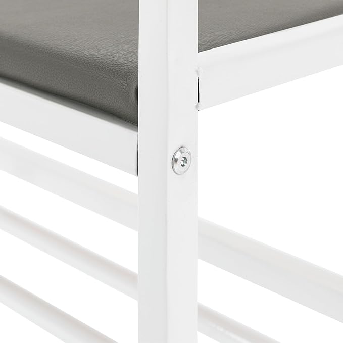 Coat Rack Shoe Bench, 23.62"x62.99" Entryway Stool with Coat Rack, Coat Rack Shoe Stool 3-in-1 with Stool and Shoe Storage, 5 Flexible Hooks, PU Cushion (White)