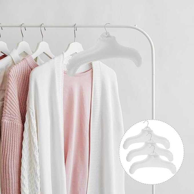 3pcs Inflatable Clothes Hangers Lightweight Space-Saving Drying Rack for Travel Camping and Closet Organization Versatile Hanger for Shirts Pants Coats and More