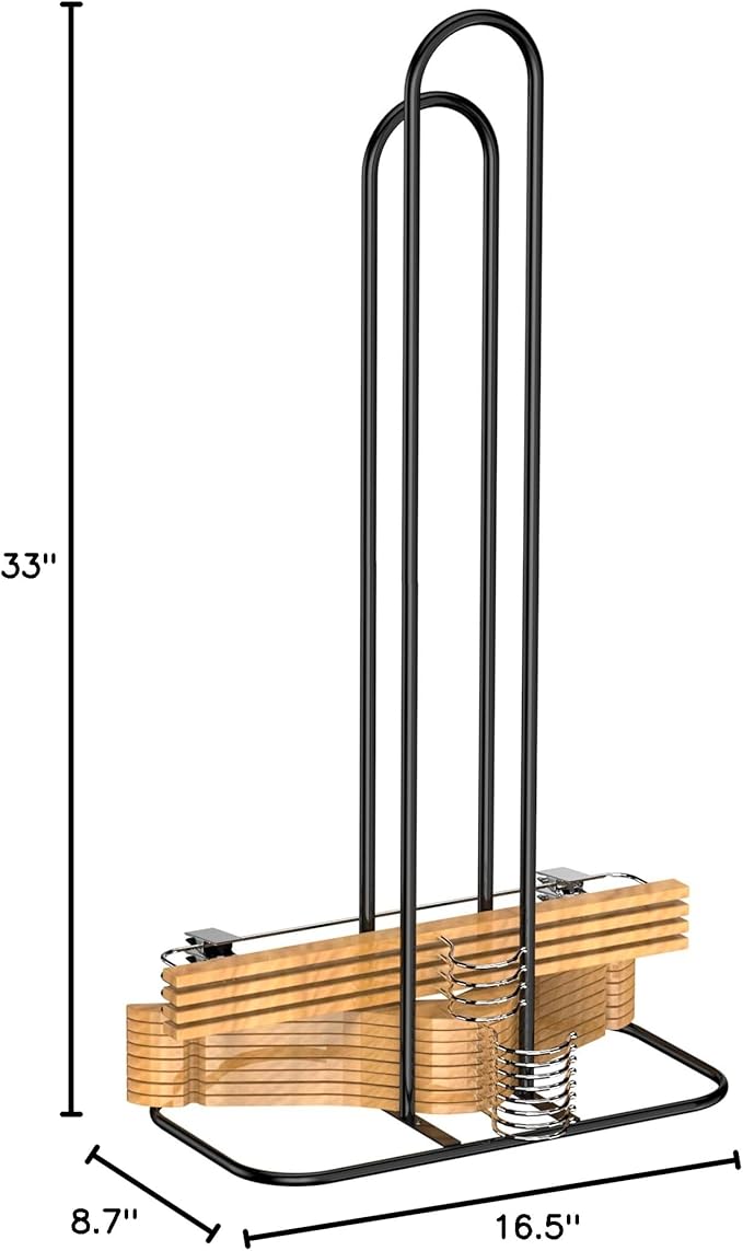 EASTTOWEST Hanger Stacker Organizer, 33 inch Height Stand, Clothes Hanger Storage Rack, Laundry Room, Black