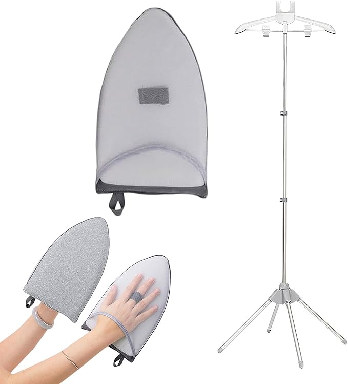Garment Steamer Stand - Fabric Steamer Ironing Holder, Aluminum Alloy Clothes Drying Rack | Handheld Clothing Steamer Stand, Foldable Garment Steaming Rack Machine Accessory for Hotels and Households