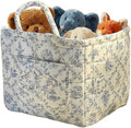 Quilted Fabric Basket Car Storage Basket Boho Floral Laundry Hamper for Nursery Bedroom & Living Room | Organize Clothes Toys