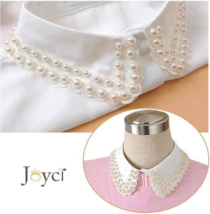 Joyci Diamond Pearl False Collar Peterpan Fake Collar Half Shirt Dickey