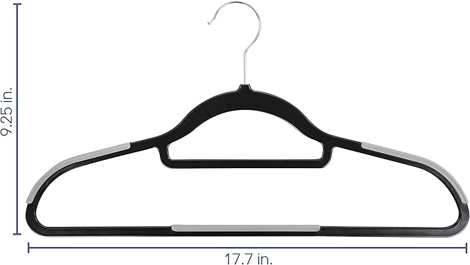 Elama Home Cloths Hanger, Non-Slip, 50 Piece Set (ELH-006-BKGR)