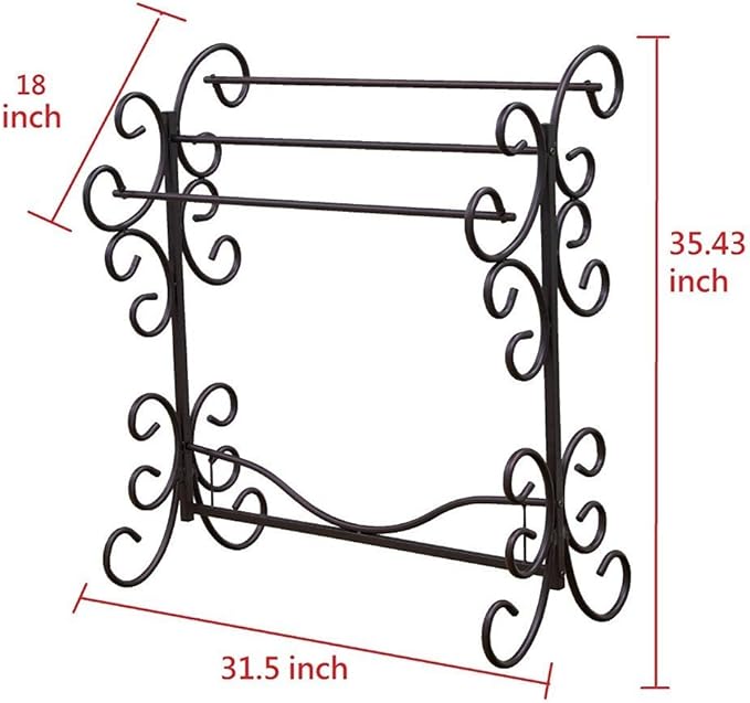 Frenchi Home Furnishing Blanket Rack, 35.5"H, Black