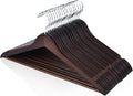 FairyHaus Wood Hangers 30 Pack, Smooth Finish Wooden Coat Suit Hangers with 360° Swivel Hook and Notches, Lightweight Walnut Wood Clothes Hangers for Camisole, Pants, Dress