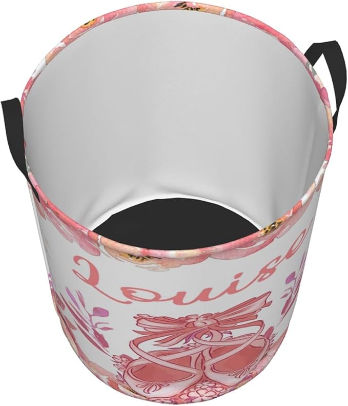 Personalized Dance Laundry Basket For Baby Kids Boys Girls Adult Custom Hamper Basket With Name For Bathroom Bedrooms Collapsible Baby Laundry Basket, Dirty Clothes Hamper With Handles