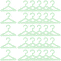 PATIKIL 30pcs Clothes Hanger Earring Holder, Mini Acrylic Coat Hangers Earring Hangers Hanger Rack Small for Earring Holder Organizer Stand Studs, Green