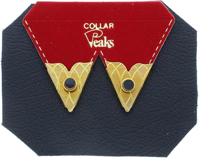 HHH Designs Gold Plated Collar Stays for Men and Women - Western Style Collar Tips - Stone Accents Collar Pins - Made in USA
