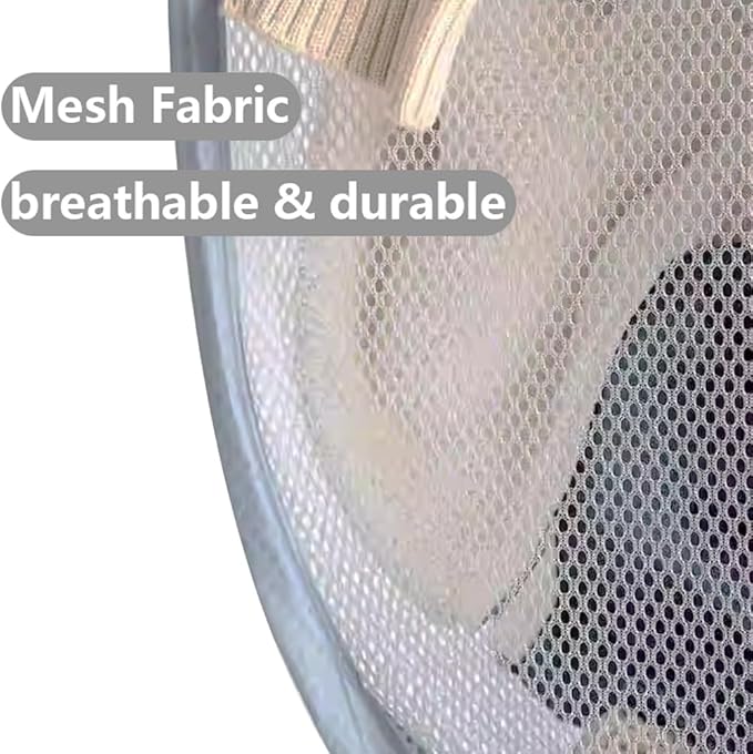 Mesh Pop Up Laundry Hamper, Collapsible Laundry Baskets, Foldable Clothes Hampers for Bathroom, College Dorm, Travel, Gray