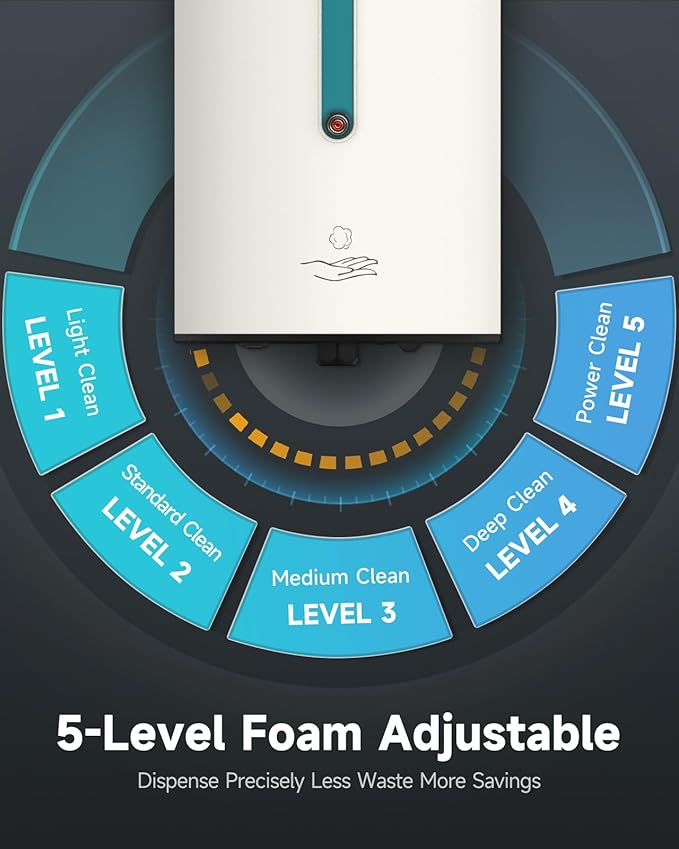 AIKE Wall Mount Automatic Foam Soap Dispenser 25 OZ Commercial Large Capacity Stainless Steel Model AK1205FA(Matte White)