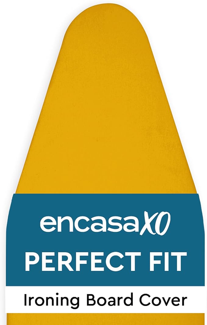 Encasa XO Ironing Board Cover and Pad 54"x15" - 4mm Felt Large Iron Board Cover with Padding - Heat Resistant, Stain-Safe Dye, Non Slip Elastic Bungee Cord Tightening Iron Table Cover Mango