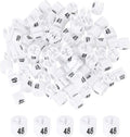 MECCANIXITY Clothes Hanger Marker Colored Hanger Sizer Garment Markers Tag (Number 48, White) for Garment Clothing Color Coding, Pack of 100 Pcs