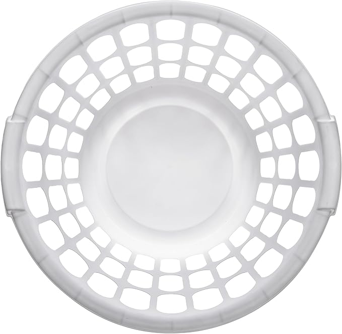 (8 Pack) 1-Bushel Round Plastic Laundry Baskets - Durable,Large Capacity for Bedroom, Bathroom, Laundry Room & Dorm