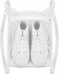 Sneaker Laundry Bags, Large Honeycomb Mesh Wash & Dry Net Bag with Zipper and Strap for Shoes, Universal Size for Most Dryers, 15.7" White Mesh Bag