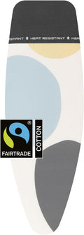 Brabantia Size D (53 x 18 in) Replacement Ironing Board Cover, Heat Resistant Zone, Thick Foam & Felt Padding (Spring Bubbles)
