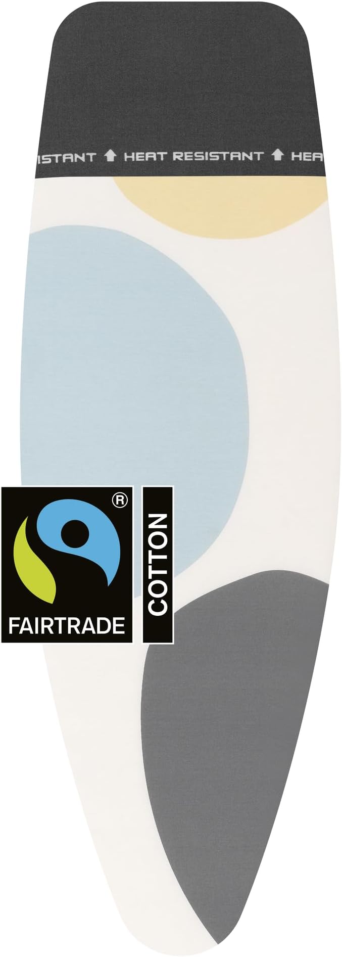 Brabantia Size D (53 x 18 in) Replacement Ironing Board Cover, Heat Resistant Zone, Thick Foam & Felt Padding (Spring Bubbles)