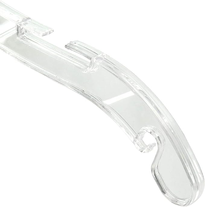 Only Hangers Pack of 15 Clear Plastic Clothes Coat Hangers with Strong Swivel Metal Hook - 17 Inches
