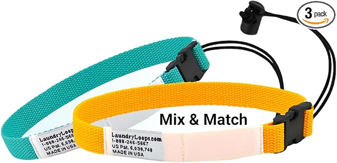 Laundry Loop, 3-Pack - Pick Your Colors, Mix and Match any Three Premium Laundering Straps