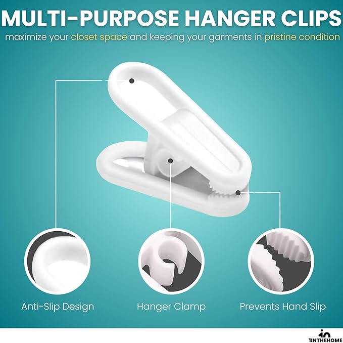 Multi-Purpose Hanger Clips (24 Count) White