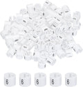 MECCANIXITY Clothes Hanger Marker Colored Hanger Sizer Garment Markers Tag (Number 6, White) for Garment Clothing Color Coding, Pack of 150 Pcs