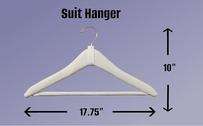 Acid-Free Muslin Suit Hanger | Cotton Batting | Set of 2