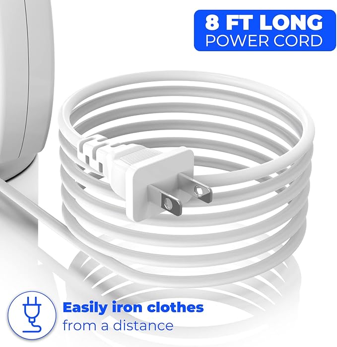 Travel Size Steamer for Clothes,Handheld Garment Steamer for Hat,1lbs Lightly,40s Fast Heat-up,8 FT Power Cord,800W, Light Mini Steamer for Home, Office and Travel, White
