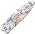 Easter Egg Bunny Lavender Iron Board Cover with Elastic Edge Easter Decor Resist Scorching Table Top Ironing Board Cover Standard Size